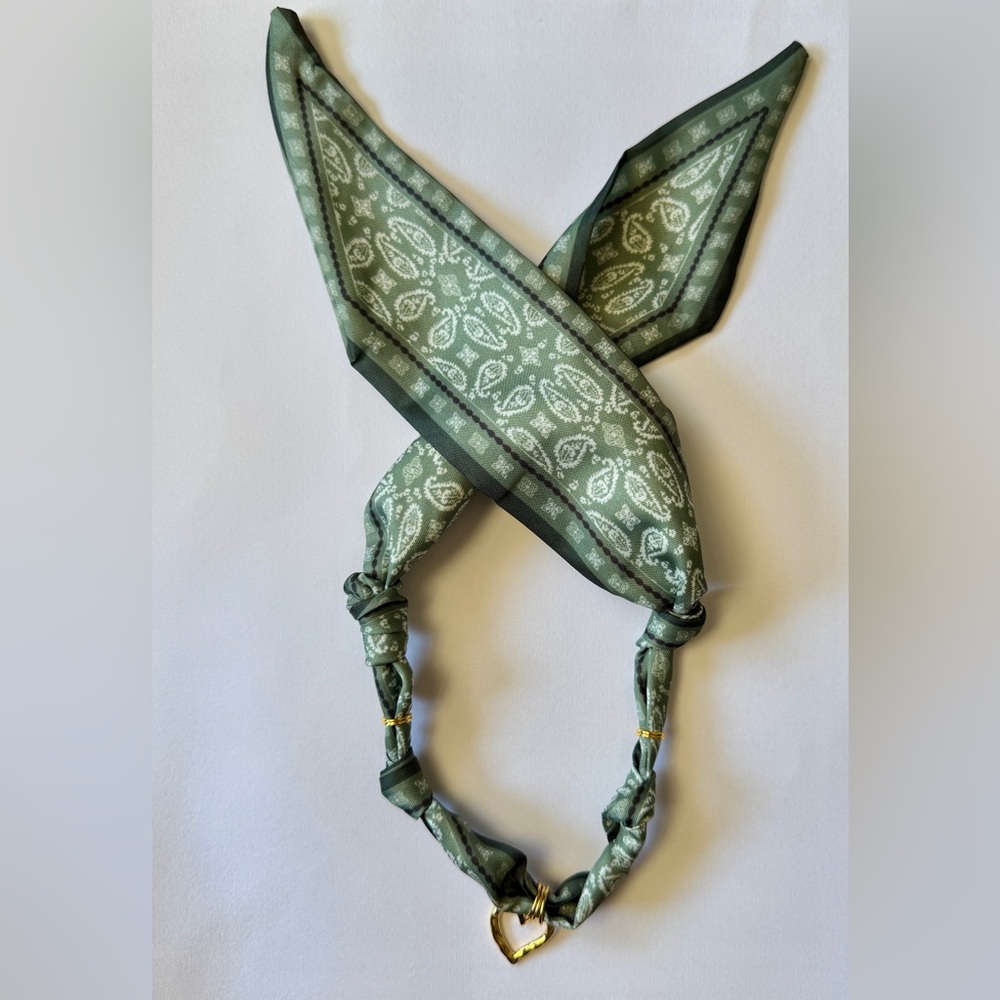 Green Paisley Bandana Headband